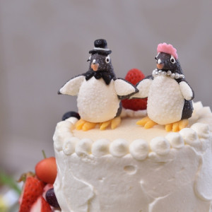 ケーキ（ジェンツーペンギンの飾りは相談し、パティシエ特製）|789677さんのオークラ千葉ホテルの写真(2631279)