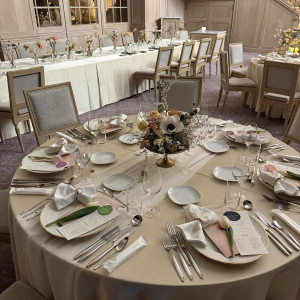 オプションでトーションフラワー（チューリップ）を全員分追加|790381さんのInStyle wedding KYOTO/テイクアンドギヴ・ニーズウェディングの写真(2633065)