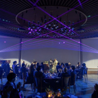 披露宴再入場のレーザー演出です