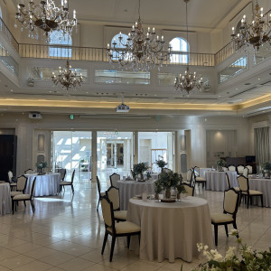 フルールの会場、白基調で
キラキラしていて綺麗でした♪|790484さんのアニヴェルセル 柏の写真(2633618)