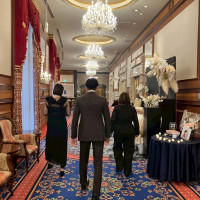 披露宴会場前の廊下