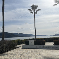 外は海が一望できます。