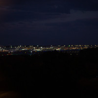 披露宴会場から見える空港の夜景