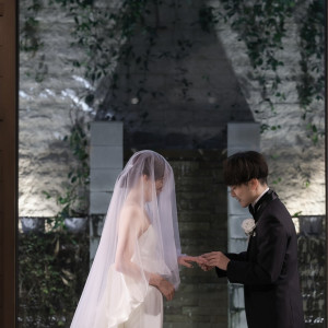 指輪交換の際の写真です|790734さんのWITH THE STYLE FUKUOKA（ウィズ ザ スタイル フクオカ）の写真(2635014)