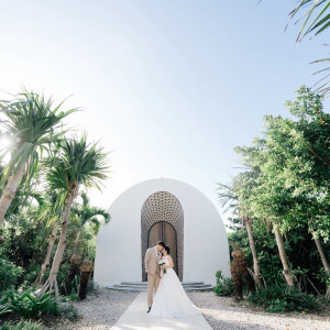 挙式前撮影|790850さんの瀬良垣島教会/アールイズ・ウエディングの写真(2635440)