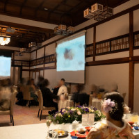 鶴の間・思い出ムービー上映