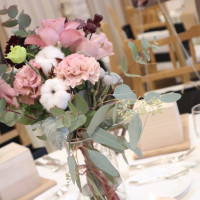 コットンフラワーを使ったお気に入りのゲスト装花です！