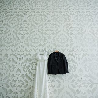 チャペルでのタキシード、ドレス撮影