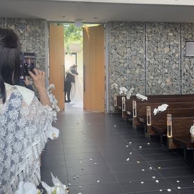 新郎新婦の退場シーンです
