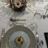 ウニとコーンの前菜です。