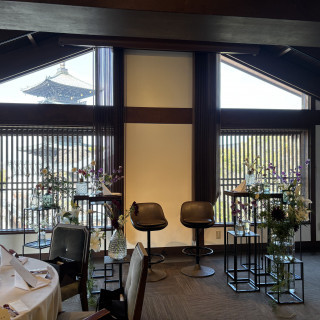 八坂の塔が見える披露宴会場