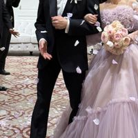 二次会退場時のフラワーシャワー