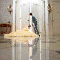 前撮り（カッスルクームマナーではないもう1つの披露宴会場）