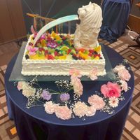 マーライオンのウエディングケーキ