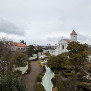 庭を一望できるテラス|791815さんのアートグレイス ウエディングコースト(大阪)の写真(2638988)