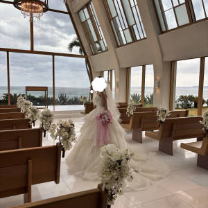 ソロショット|791977さんのザ・ギノザリゾート 美らの教会/アールイズ・ウエディングの写真(2640497)
