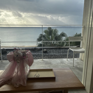 ブーケは持ち込みです|791977さんのザ・ギノザリゾート 美らの教会/アールイズ・ウエディングの写真(2640502)