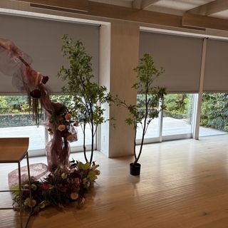 披露宴会場カーテン閉まる