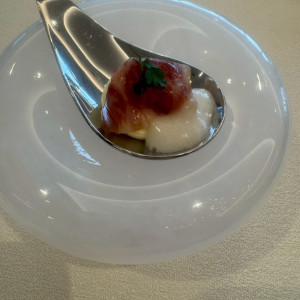 キャビアと甘酒のアミューズ|792662さんの神戸メリケンパークオリエンタルホテルの写真(2642267)