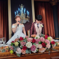 メイン卓の装花です。66000円が一番最安値でこのボリューム