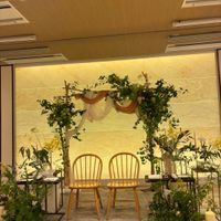 緑を基調とした高砂装花