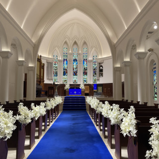 チャペルでムービーも流せてとても雰囲気があった