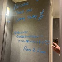 トイレのミラーにメッセージを書いてくださった