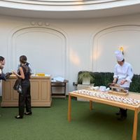 披露宴会場前のフロア