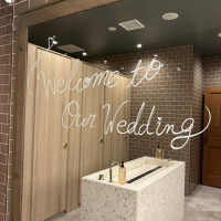 トイレの鏡にメッセージ