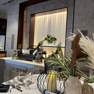 ゲストテーブルから見た高砂