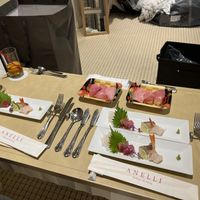 控え室で食事
