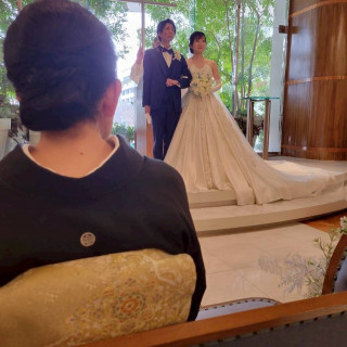 結婚宣言の場面にて。