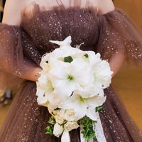 新婦ドレス、ブーケ