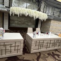 新郎新婦の席！花飾り前の雰囲気です！