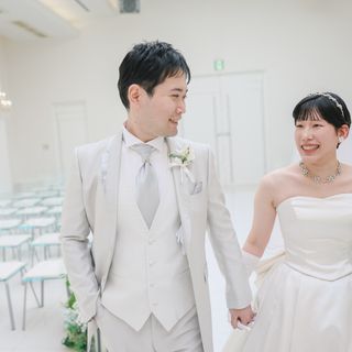 式本番直前に撮ったツーショットの写真