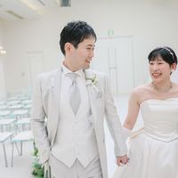 式本番直前に撮ったツーショットの写真