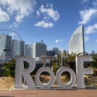 屋上からの景色です。みなとみらいが一望できます。