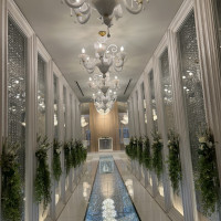 チャペルまでの通路
石で新婦の成長を表したバージンロード