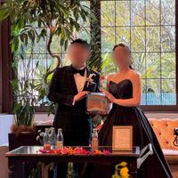 披露宴のなかで結婚証明書を完成させました
