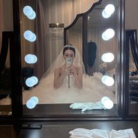 新婦がヘアメイクしたところ