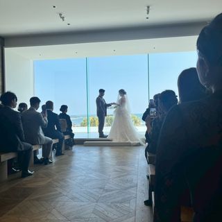 挙式会場 海が見えてとても素敵！