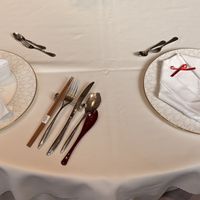 新郎新婦のナプキンは特別仕様になっていて可愛かったです