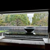 披露宴横の待合室から見える景色
