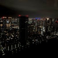 窓から見える夜景です
夕方の式では後半、夜景が見えるとのこと