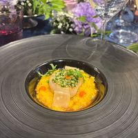 帆立貝とサフランのリゾット