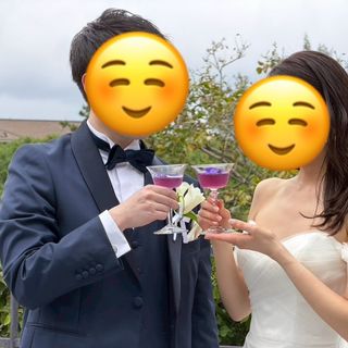テラスでの乾杯