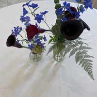見学中に私達をイメージしたお花を用意してくださった