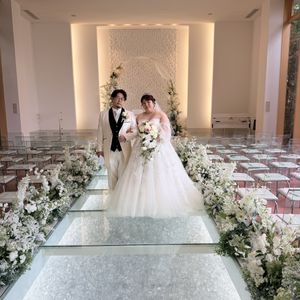 ガラス張りチャペルでのファーストミート|803286さんのアールベルアンジェ Mieの写真(2680385)