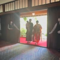 お色直し後の再入場は縁側から