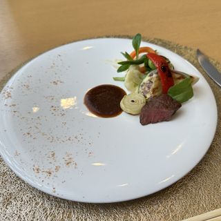 試食会の食事。お肉柔らかかったのと、お野菜も美味しかった。